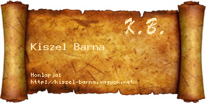 Kiszel Barna névjegykártya